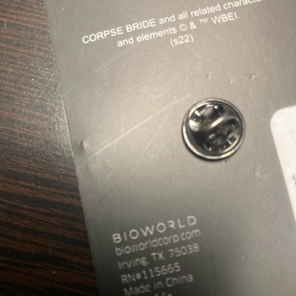 NWT Tim Burton’s Corpse Bride Emily Coffin Enamel Pin NEW - Picture 2 of 2